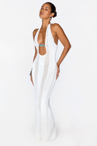 murci knit dress Azura White Maxi – Holiday Dress The dress measures 155cm Edit: Upgraded Staples Fitted Off One-Shoulder Ruffled Color:LBL34/35